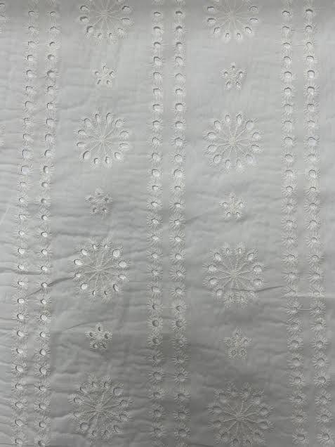 Flowers and Stripes Sangallo Eyelet Cotton | Lace | Made in Italy