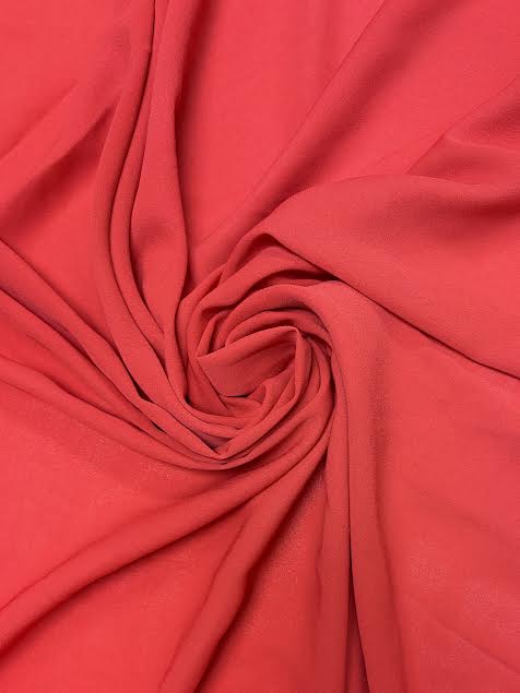 Red Solid | Crepe Georgette Chiffon