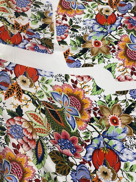 Vibrant Floral Shirt Panel | Silk