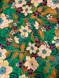 Emerald Green Floral | Viscose | Made in Italy