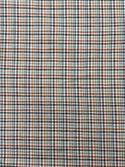 Red, Orange, White, and Black Yarn Dyed Plaid | Cotton