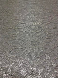Ivory Lace with Silver Foil | Silk Cotton Blend | Made in Italy