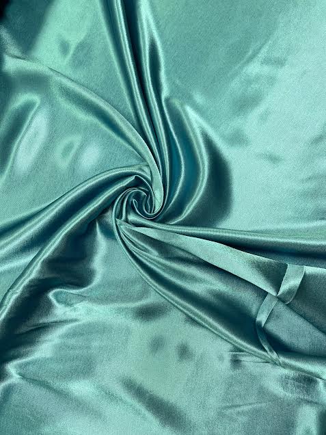 Aqua Solid | Viscose Satin | Made in Italy
