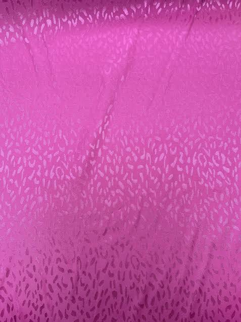 Hot Pink Cheetah Print | Viscose Jacquard | Made in Italy