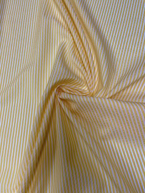 Thom Browne | Yellow & White Stripe Seersucker | Made in Italy