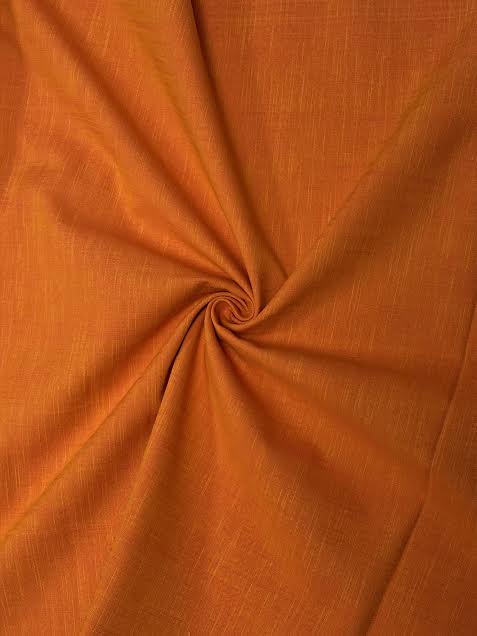 Warm Orange Solid | Yarn Dyed Woven Cotton
