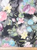Multicolor Floral on Black | Viscose | Made in Italy