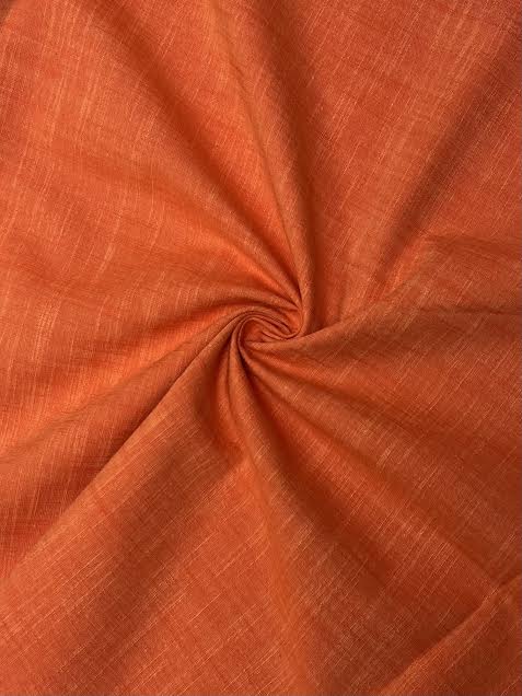Cool Orange Solid | Yarn Dyed Woven Cotton