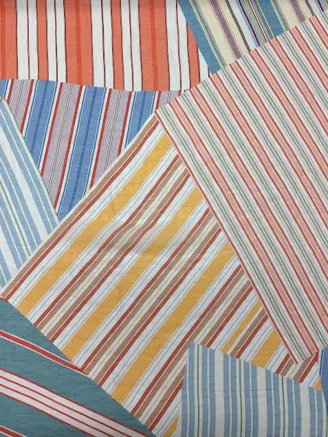 Multicolor Stripe Patchwork Pattern | Viscose | Made in Italy