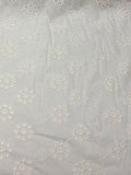 White Vine Floral Sangallo Eyelet Cotton | Lace | Made in Italy