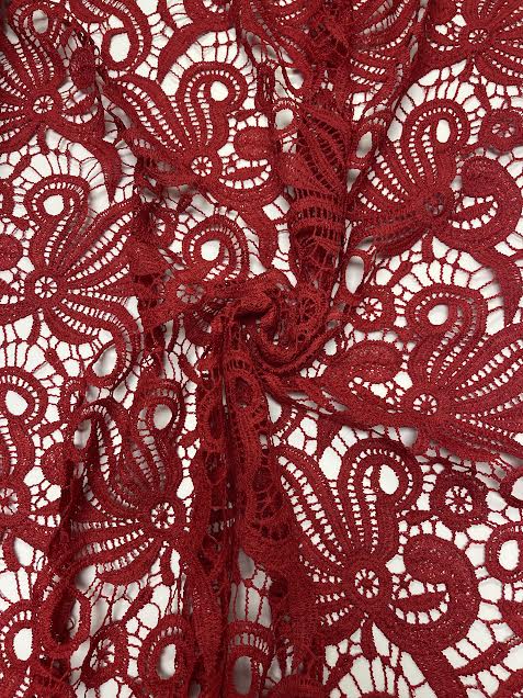 Red Cotton Guipure | Made in Italy