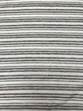 Grey & Green Strip on White | Viscose Linen | Made in Italy