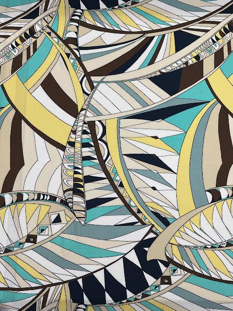 Pucci Vibrant Abstract Geometric | Viscose Knit | Made in Italy