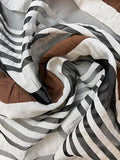 Striped Organza Polyester Blend | Made in italy