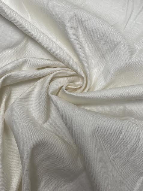 Ivory Solid Twill | Viscose | Made in Italy