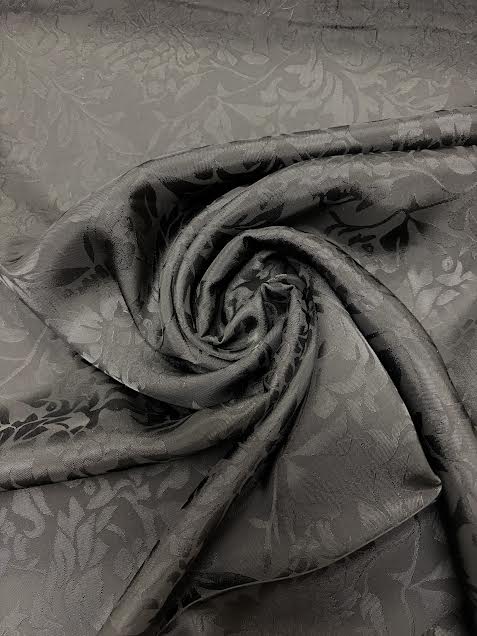 Black Floral | Viscose Jacquard | Made in Italy