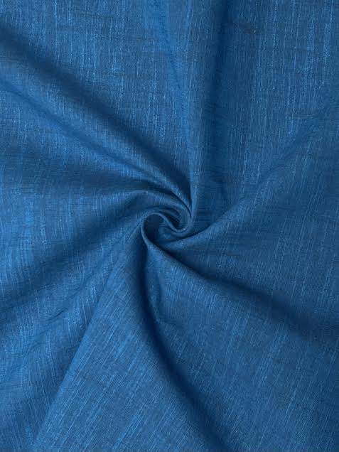 Medium Saphire Blue Solid | Yarn Dyed Woven Cotton