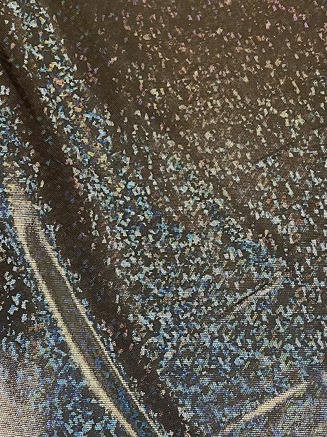 Black Shattered Glass Metallic | Spandex