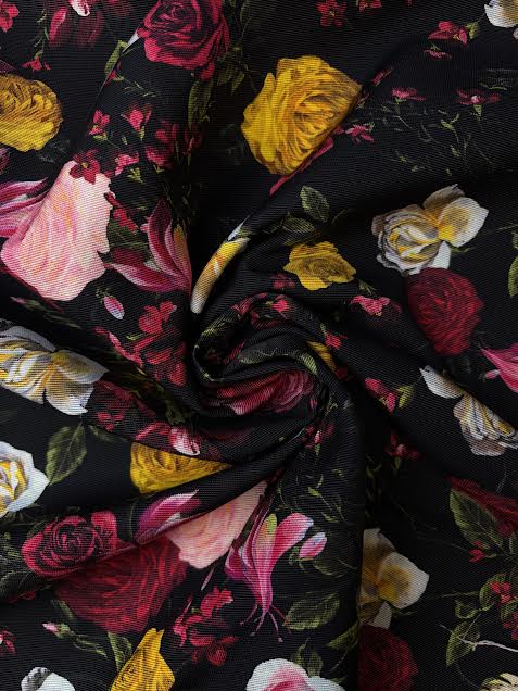 Floral on Black | Emanuel Ungaro | Made in Italy