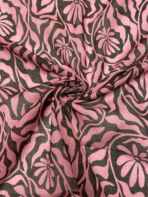 Pink & Brown Floral | Cotton | Made in Italy