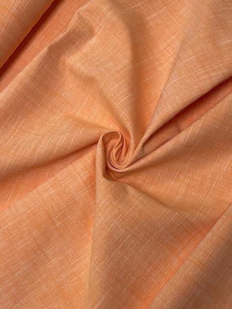 Pastel Orange Solid | Yarn Dyed Woven Cotton