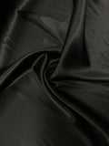 Black Viscose Satin Solid | Made in Italy