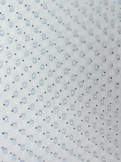 Light Blue Polka Dot Chiffon Jacquard