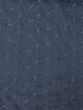 Navy Blue Floral Embroidered | Cotton | Made in Italy