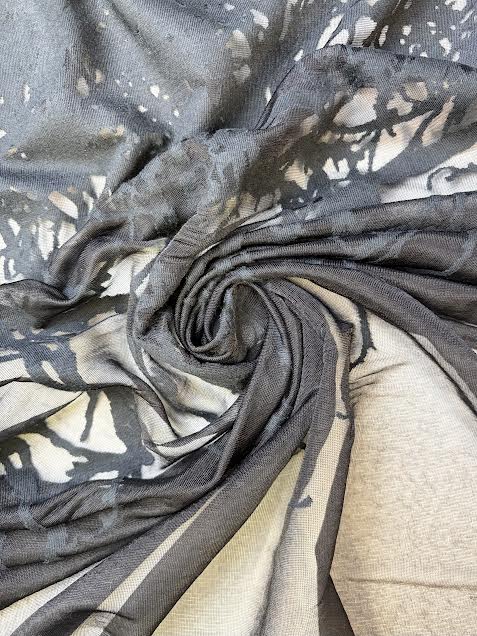 Black Branch Pattern |Mesh| Made in Italy