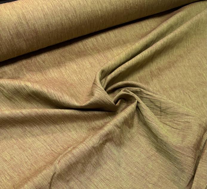 Green & Red Weave Crinkled Washed | Linen | Made in Italy