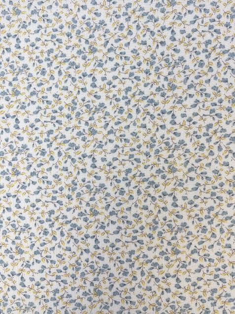 Blue and Yellow Ditsy Floral | Rayon Crinkle