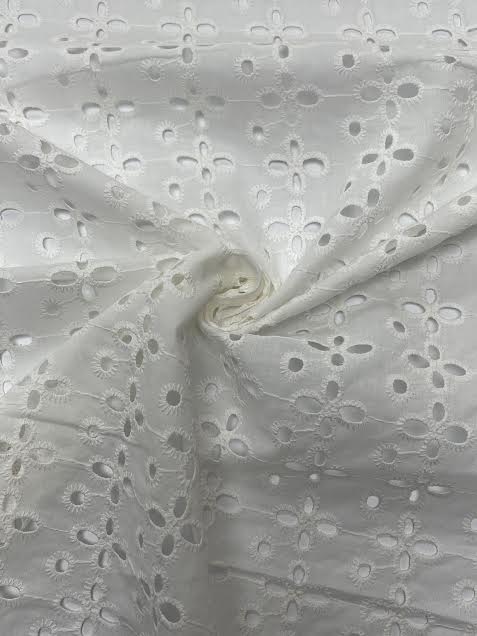 Cross Stripe Sangallo Eyelet Cotton | Lace | Made in Italy