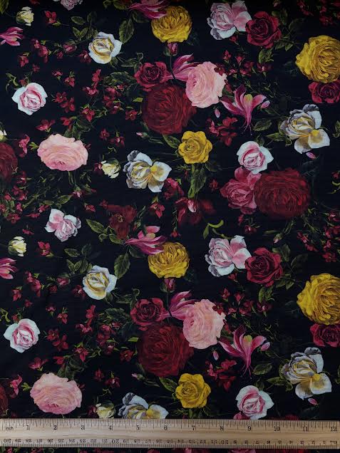 Floral on Black | Emanuel Ungaro | Made in Italy