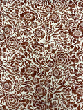 Brown & Cream Floral Print | Viscose | Made in Italy