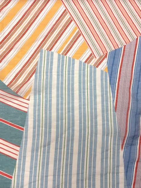 Multicolor Stripe Patchwork Pattern | Viscose | Made in Italy