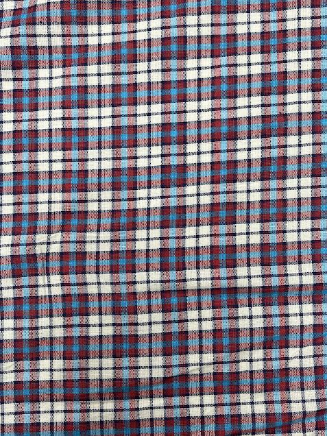Red, White, and Blue Yarn Dyed Plaid | Cotton