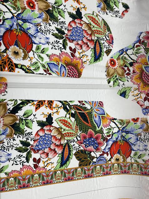 Vibrant Floral Shirt Panel | Silk