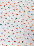 White with Small Sunflowers | Cotton Knit