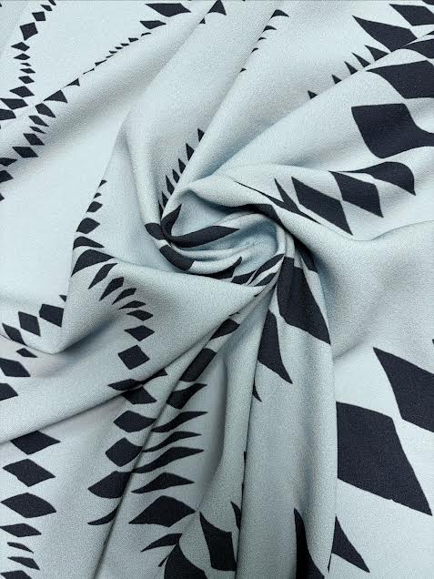Altuzarra | Blue Diamond Printed Viscose | Made in Italy