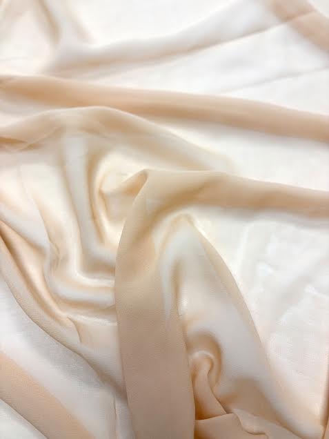 Peachy Pink Solid Chiffon | Silk