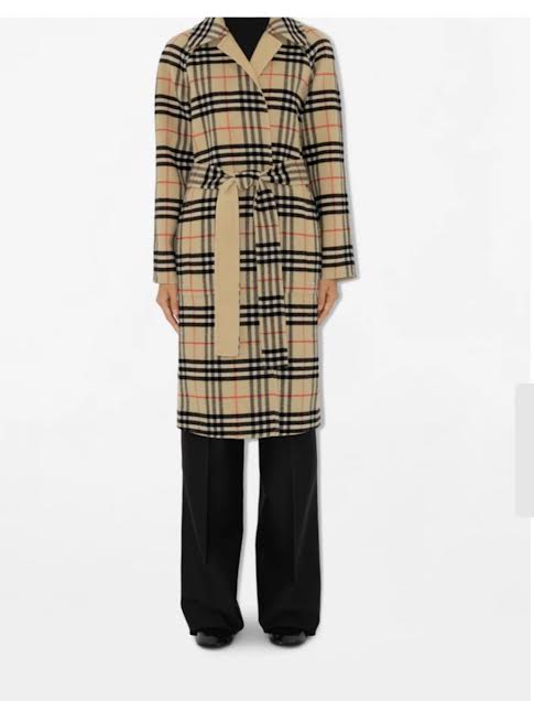 Burberry Deadstock | Tan, Black, White, and Red Check Wool | Made in Italy