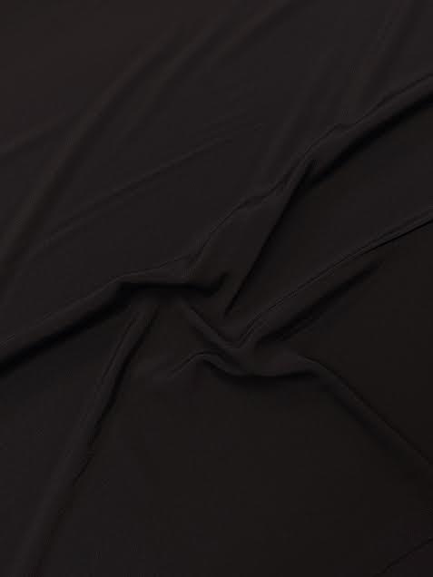 Black Solid Crepe | Silk | Made in Italy
