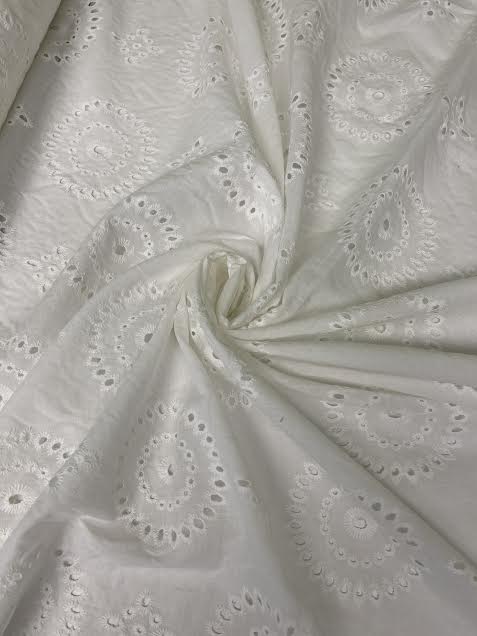 White Circular Sangallo Eyelet Cotton | Lace | Made in Italy