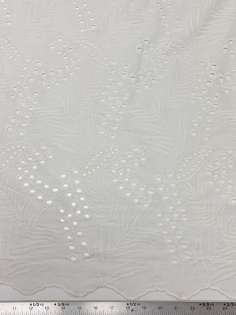 White Leaf Sangallo Eyelet Cotton | Lace | Made in Italy
