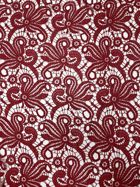 Red Cotton Guipure | Made in Italy