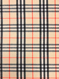 Burberry Deadstock | Tan, Black, and Red Check Wool | Made in Italy