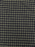 Navy Blue, Neon Green, and White Yarn Dyed Plaid | Cotton