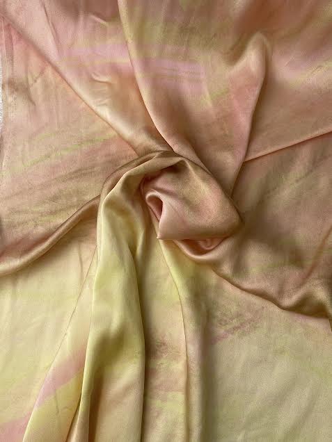 Pink & Yellow Watercolor Texture | Silk