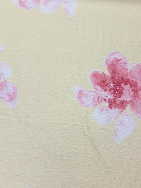 Deadstock Pink Jumbo Floral on Green | Viscose | Made in Italy