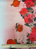Rose Floral Border Print | Viscose | Made in Italy